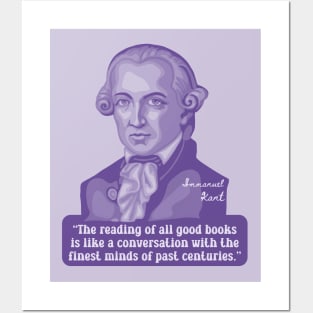 Emmanuel Kant Portrait and Quote Posters and Art